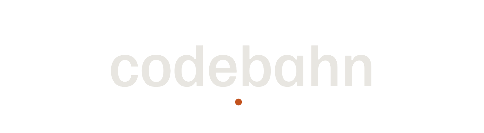 Codebahn wordmark, for dark backgrounds